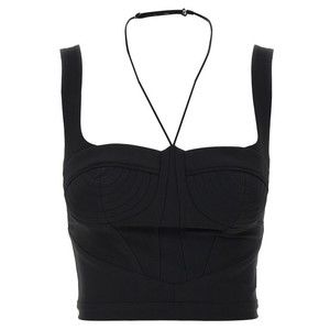 Nensi Dojaka Shaped Bustier Top With Intricate Neck Lacing - NWT